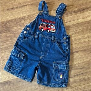 Vintage Tonka Overalls with Fire Truck Design
